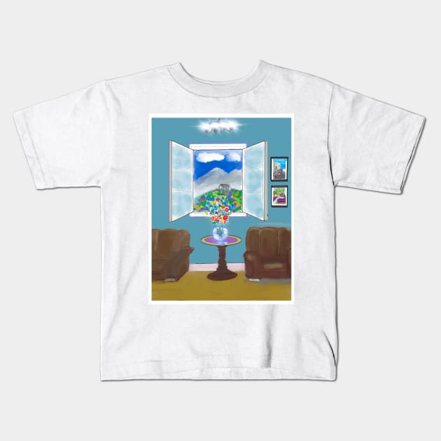 A room with a view Kids T-Shirt by Haborand